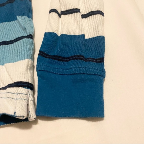 Tommy Hilfiger Kids Blue Striped Polo Shirt Long Sleeve Size Small (6-7) - Picture 5 of 16